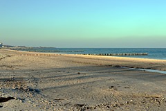 Testbuhnenfeld durchlässige Holzbuhnen Heiligenhafen Ostsee