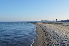 Testbuhnenfeld durchlässige Holzbuhnen Heiligenhafen Ostsee