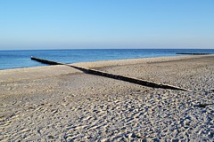 Testbuhnenfeld durchlässige Holzbuhnen Heiligenhafen Ostsee